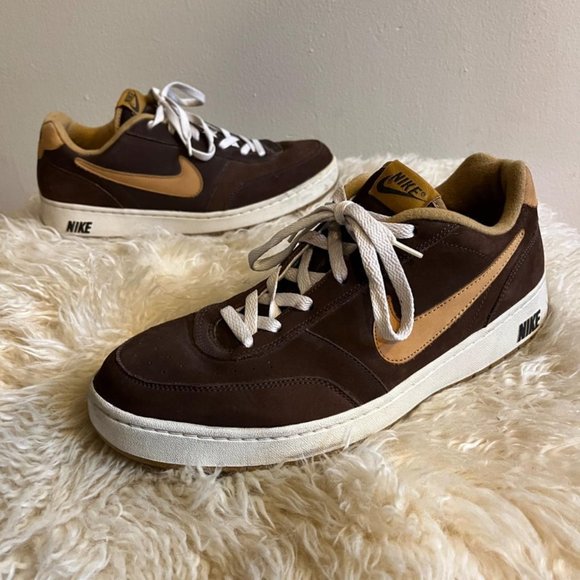 Vintage Y2K Nike Franchise Low Plus VS 2005 Men Brown Tan Suede Shoe 310025-271‎ - Picture 1 of 6